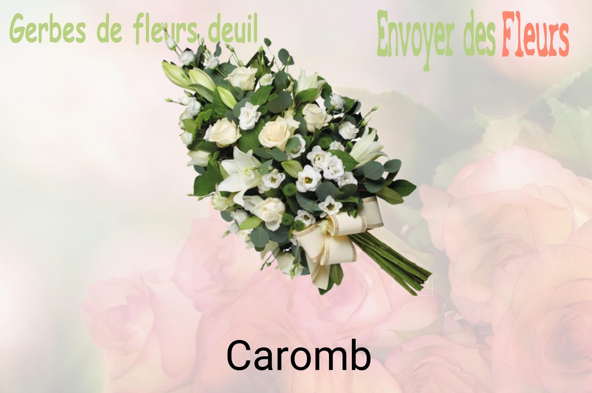 Gerbe de fleurs de deuil livrée à Caromb